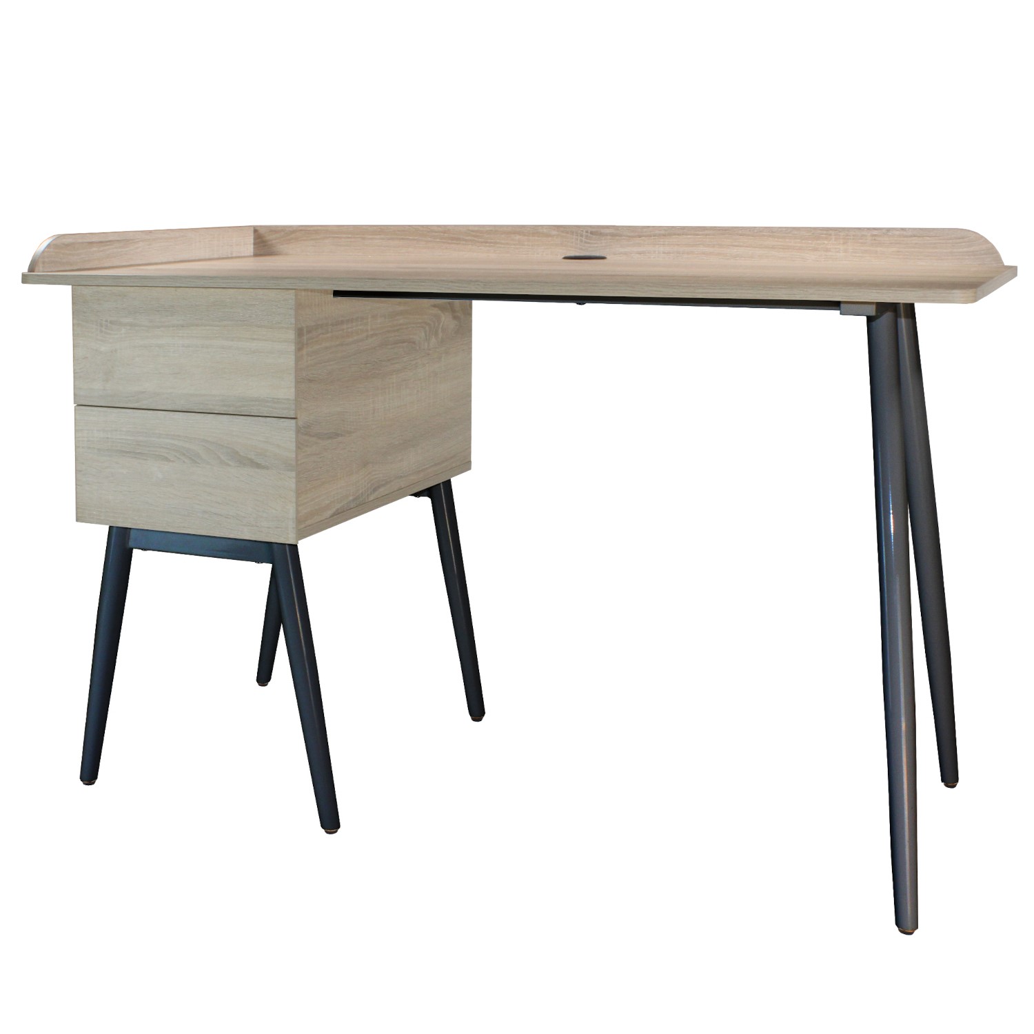 Read more about Light oak office desk with 2 drawers denver